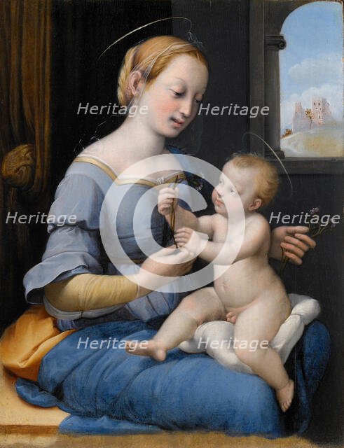 The Madonna of the Pinks (La Madonna dei Garofani), c1520-1530. Creator: Raphael (Raffaello Sanzio da Urbino), (Workshop)  .
