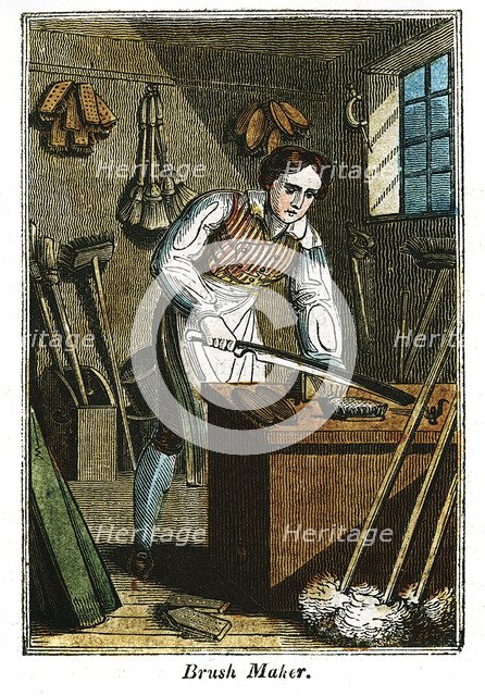 'Brush Maker', 1823. Artist: Unknown