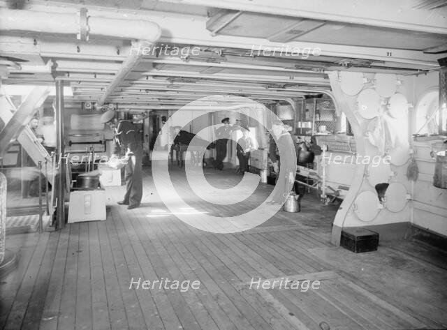 U.S.S. Newark, berth deck, between 1891 and 1901. Creator: William H. Jackson.