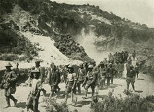 British troops with Turkish prisoners, First World War, 1915, (c1920).  Creator: Unknown.