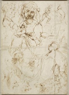 Heads and figures, ca 1478. Creator: Leonardo da Vinci (1452-1519).