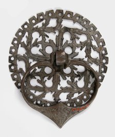 Door handle and plate, German, 15th century. Creator: Unknown.