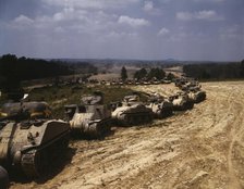 M-4 tank line, Ft. Knox, Ky., 1942. Creator: Alfred T Palmer.