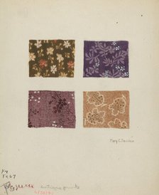 Printed Swatches, 1941. Creator: Mary C. Davidson.