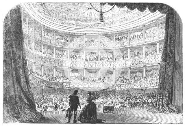 'Performance Before Her Majesty in the Theatre of the Palace of St. Cloud', c1855. Artist: Linton.