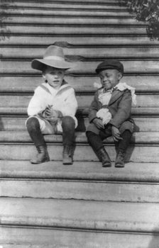 Quentin Roosevelt and Roswell Newcomb Pinckney seated on steps, c1902 June 17. Creator: Frances Benjamin Johnston.