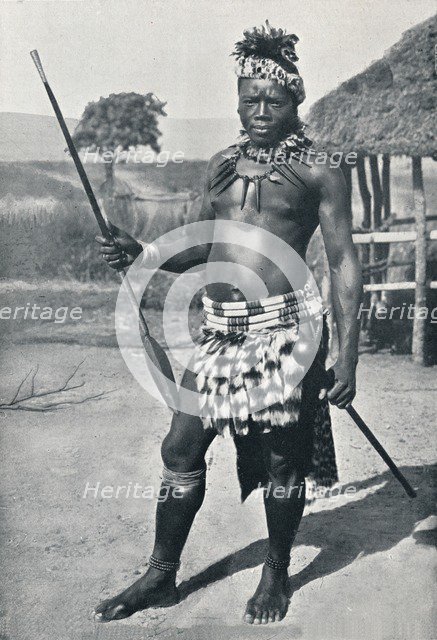 A Zulu chief, 1902. Artist: Unknown.