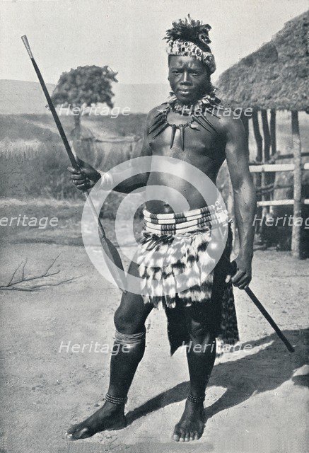 A Zulu chief, 1902. Artist: Unknown.
