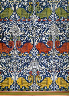 Example of printed Egyptian fabric, pub. 1877. Creator: Emile Prisse d'Avennes (1807-79).