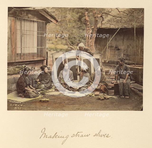 Making Straw Shoes, about 1873-1883. Creator: Shinichi Suzuki I.