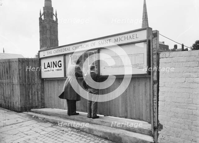 Coventry Cathedral, Priory Street, Coventry, 06/09/1955. Creator: John Laing plc.