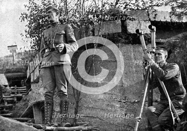 ''Les Americains dans le Saillant de Saint-Mihiel; Dans les positions de l'ennemi: observ..., 1918. Creator: Unknown.