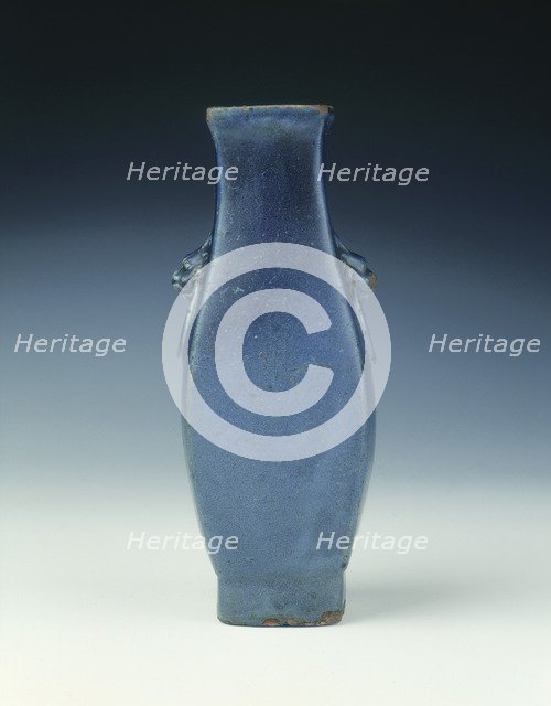 Shiwan blue vase, Late Ming dynasty, China, 1600-1644. Artist: Unknown