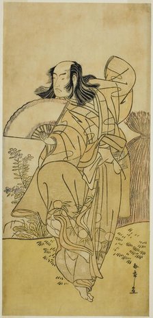 The Actor Ichikawa Yaozo III as Kusunoki Uraminosuke Disguised as a Male Fox from Tsuka..., c. 1786. Creator: Shunsho.