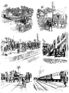 The Soudan Advance: departure of the 6th Royal Warwickshire Regiment for the front..., 1898. Creator: Carl Hentschel.