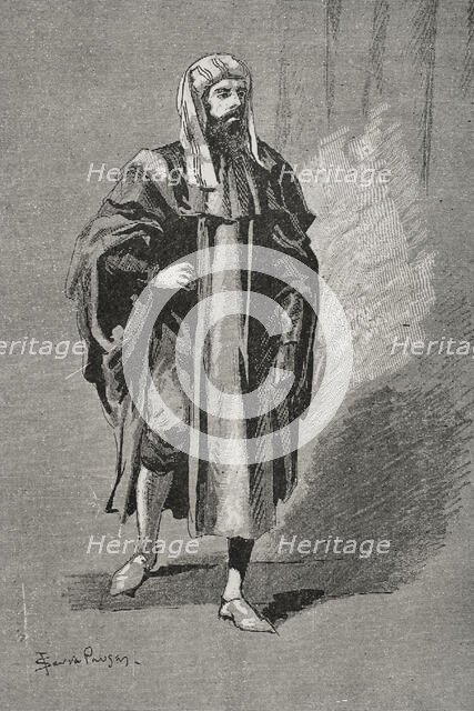 Ibn Tumart (Abu Abd Allah Amghar Ibn Tumart (c1080-1130), Berber Muslim leader, 1890.  Creator: Joan Serra y Pausas.