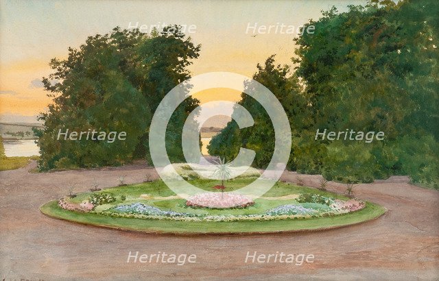 Evening in the park. Artist: Benois, Albert Nikolayevich (1852-1936)