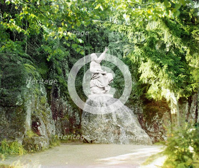 In Monrepos Park in Vyborg, between 1905 and 1915. Creator: Sergey Mikhaylovich Prokudin-Gorsky.