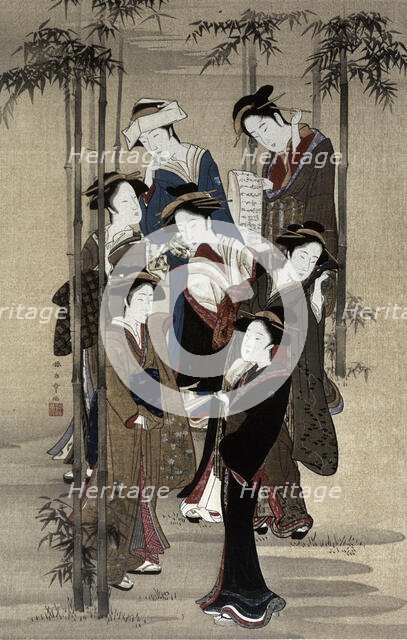 'The Seven Beauties', 18th century. Creator: Katsukawa, Shunsho (1725 - 1792).