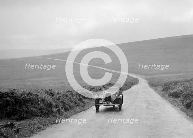 BSA 3 wheeler of EF Cope, winner of a premier award at the MCC Torquay Rally, July 1937. Artist: Bill Brunell.