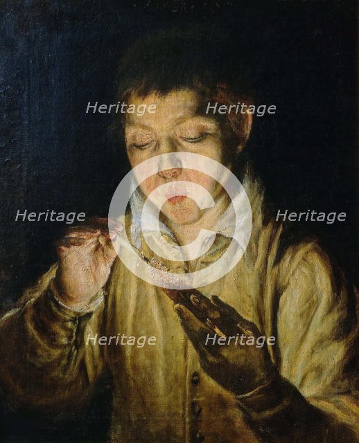 El Soplón (Boy Blowing on a Taper), ca 1571-1572. Creator: El Greco, Dominico (1541-1614).