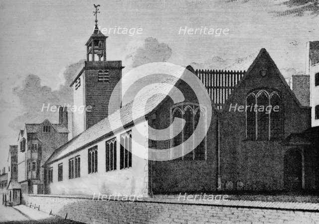 All Hallows Church, London Wall, City of London, c1901 (1906). Artist: Unknown.