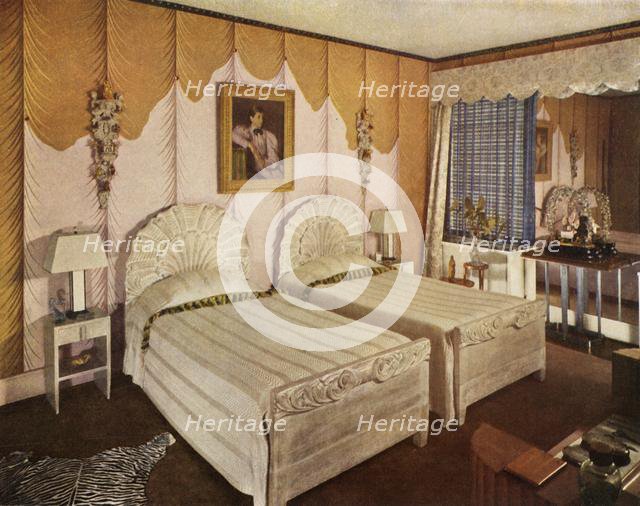 'American bedroom with modern interpretation for George G. Frelinghuysen, Jr.', 1941 Creator: Unknown.