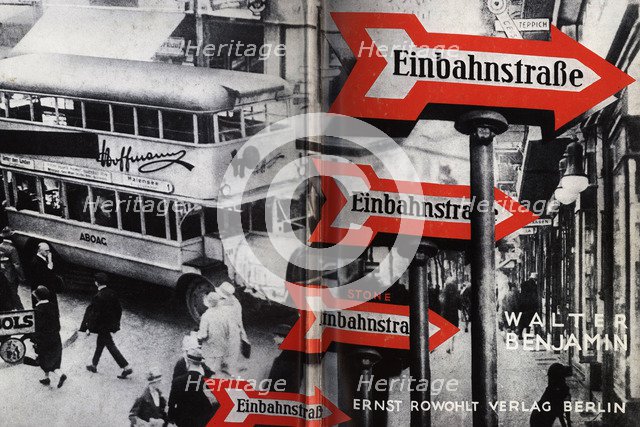 Cover design for Einbahnstraße (One-Way Street) by Walter Benjamin , 1928.