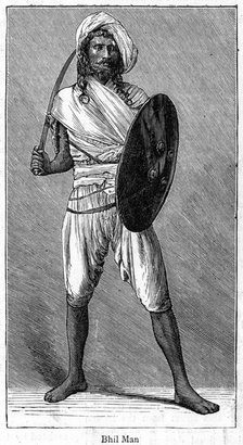 'Bhil man', 1886. Artist: Unknown