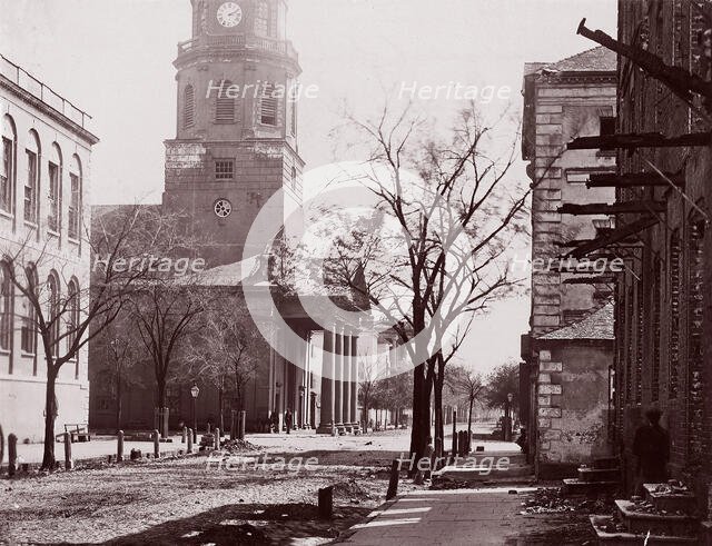 St. Michael's Church, Charleston, S.C., ca. 1864. Creator: George N. Barnard.
