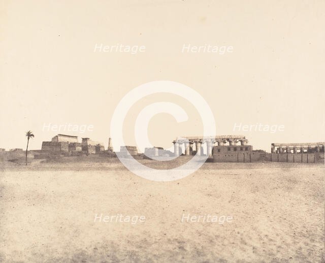 Louksor (Thèbes), Vue Générale des Ruines, 1851-52. Creator: Félix Teynard.