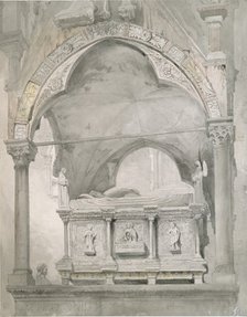 Study for the Tomb of Mastino II della Scala at Verona, 1852 Artist: John Ruskin.