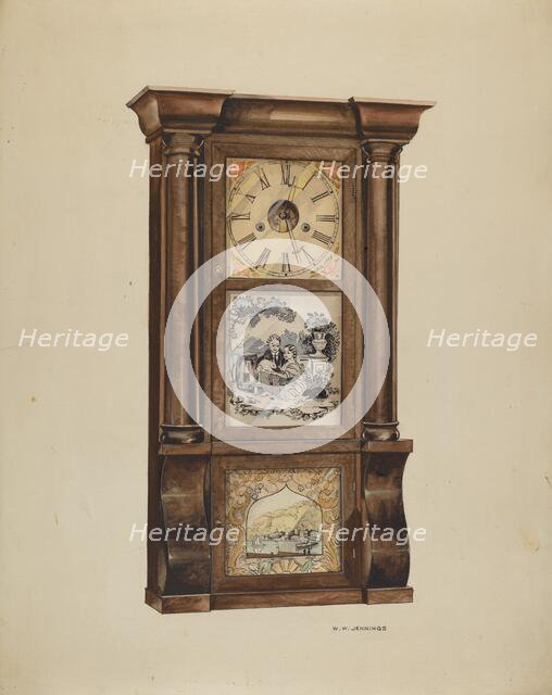 Clock, c. 1936. Creator: Walter W. Jennings.