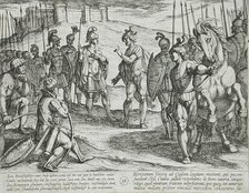 Civilis Treating with a Roman Commander, Publshed 1612. Creator: Antonio Tempesta.