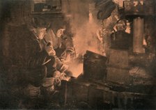 'Oates and Meares at the Blubber-Stove in the Stables', 1911, (1913). Artist: Herbert Ponting.
