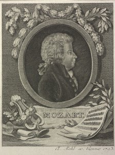 Wolfgang Amadeus Mozart, 1793. Artist: Kohl, Clemens (1754-1807)