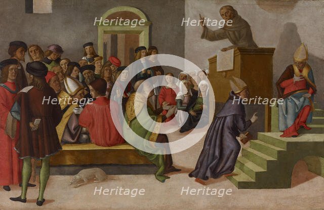 A Franciscan Monk Preaching, c1515-1525. Creator: School of the Romagna.