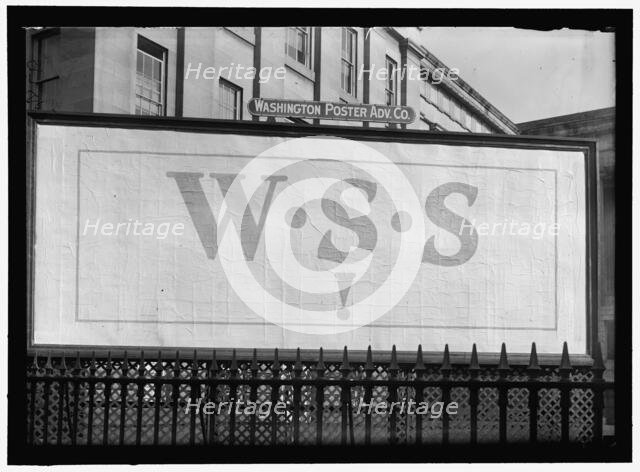 W.S.S. Poster, between 1916 and 1918. Creator: Harris & Ewing.