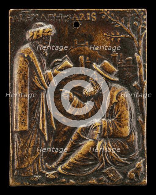 Aristotle and Alexander of Aphrodisias, early 16th century. Creator: Ulocrino.
