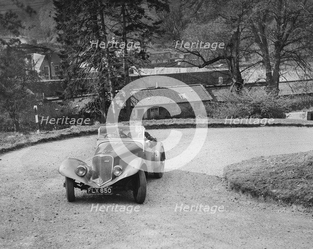 Lincoln Zephyr engined Allard Special of DG Silcock competing in the RAC Rally, 1939. Artist: Bill Brunell.
