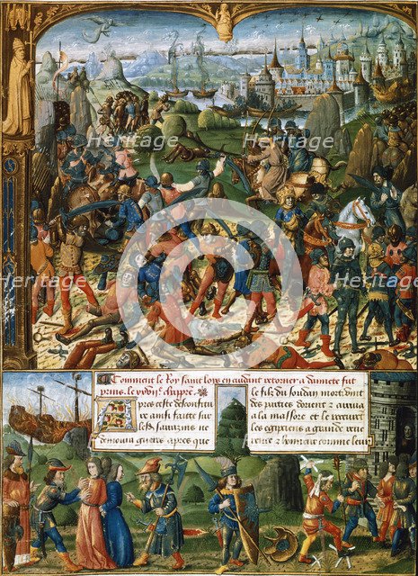 Scenes from the Seventh Crusade, 1248-1254 (15th century). Artist: Unknown