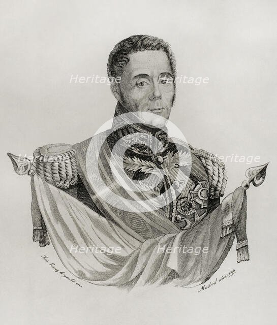 Manuel Lorenzo (1785-1847), Spanish military and politician, 1842. Creator: Jose Gomez.