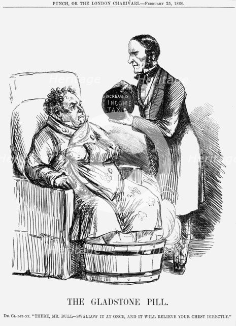'The Gladstone Pill', 1860. Artist: Unknown