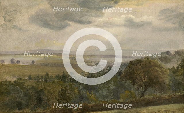 Extensive Landscape With Clouds, c1850. Creator: Lionel Constable.