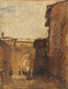 Une rue à Florence, between 1846 and 1847. Creator: Felix Francois Georges Philibert Ziem.