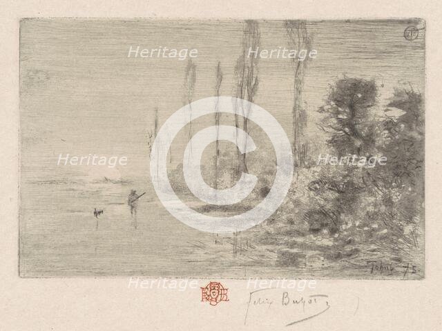 Une Matinée d'autommne (Autumn Afternoon), 1875. Creator: Felix Hilaire Buhot.