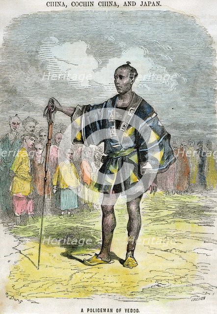 'A policeman of Yeddo' (Edo), Japan, c1880. Artist: Trichon