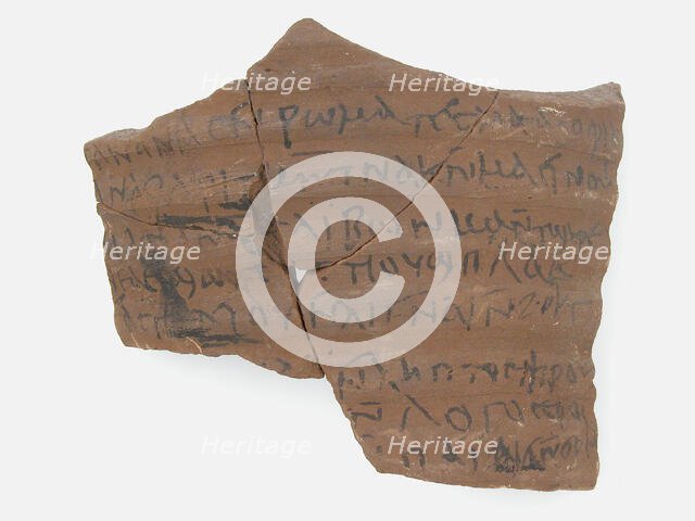 Ostrakon, Coptic, 7th century. Creator: Unknown.