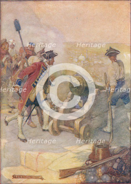 'Clive Fired One of the Guns Himself', c1908, (c1920).  Artist: Joseph Ratcliffe Skelton.