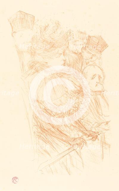 Lebaudy Trial - Testimony of Mlle. Marsy (Procès Lebaudy - Déposition de Mlle. Marsy), 1896. Creator: Henri de Toulouse-Lautrec.